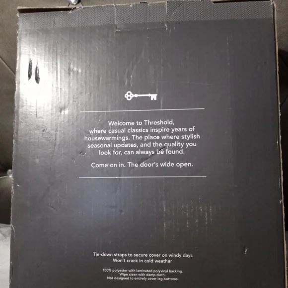 New Threshold Brown Loveseat 55.5 Cover Weather Resistant - Picture 4 of 4